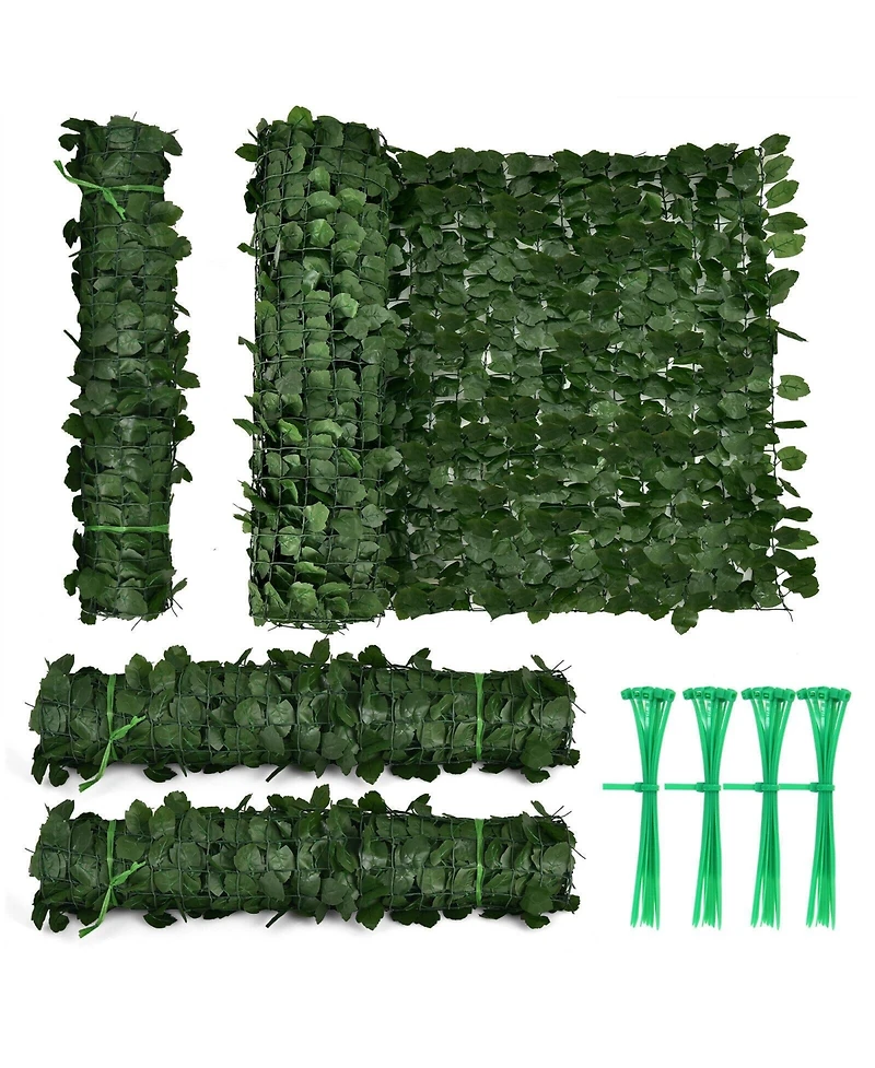 Slickblue 4 Pieces 118 x 39 Inch Artificial Ivy Privacy Fence Screen for Fence Decor