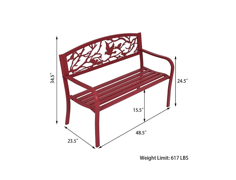 Slickblue Patio Garden Bench Park Yard Outdoor Furniture