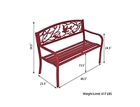 Slickblue Patio Garden Bench Park Yard Outdoor Furniture
