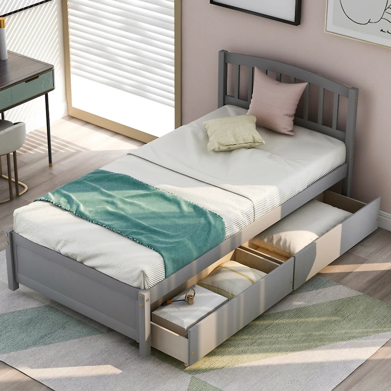 Streamdale Twin Platform Storage Bed with Drawers