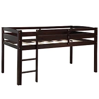Streamdale Twin Wood Loft Bed Low Loft Beds With Ladder, Twin
