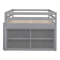 Streamdale White Loft Bed with Desk and Drawers