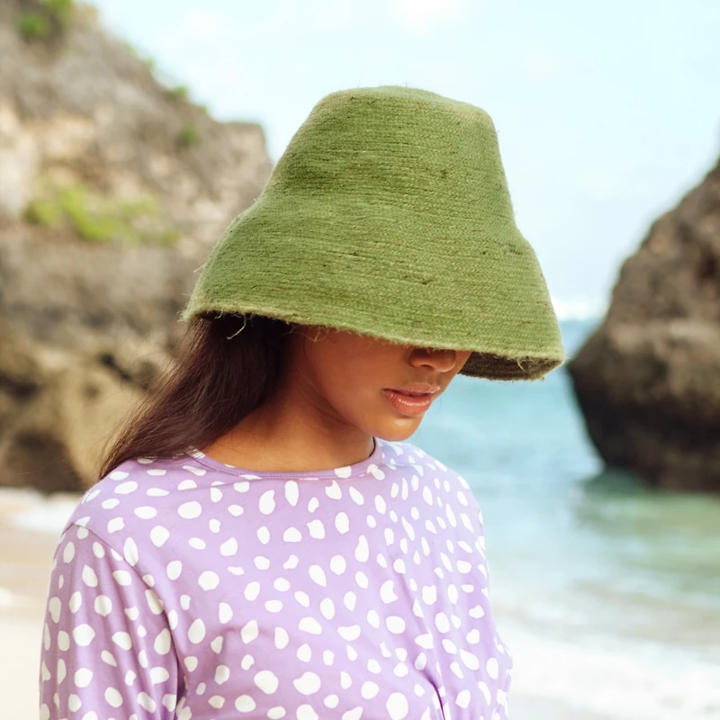 Brunna.co Naomi Jute Clochet Straw Hat in