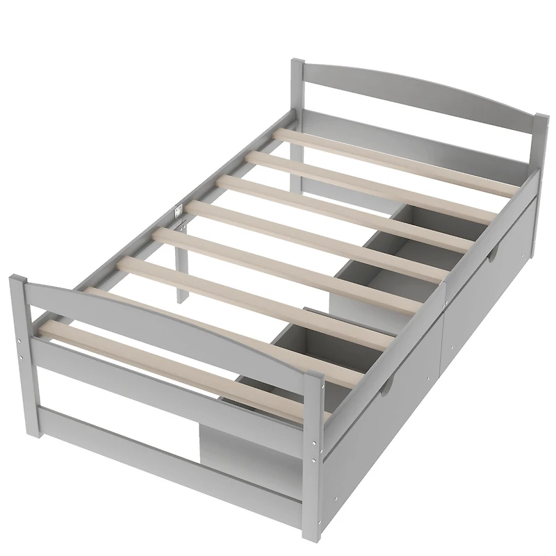 Streamdale Twin Platform Bed, With Two Drawers