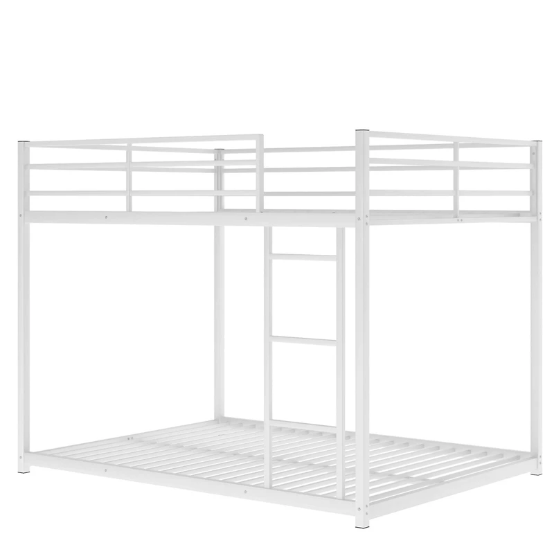 Streamdale Full Over Metal Bunk Bed, Low Bed With Ladder