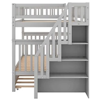 Streamdale Full Over Bunk Bed With Trundle And Staircase