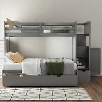 Streamdale Twin Over Full Bunk Bed with Storage