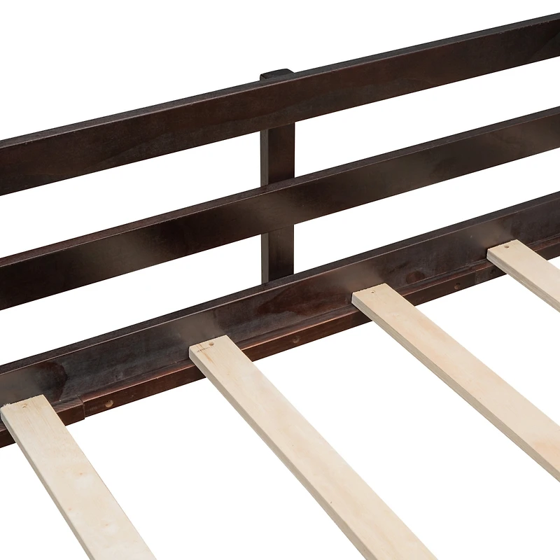 Streamdale Twin Loft Bed Wood With Two Storage Boxes
