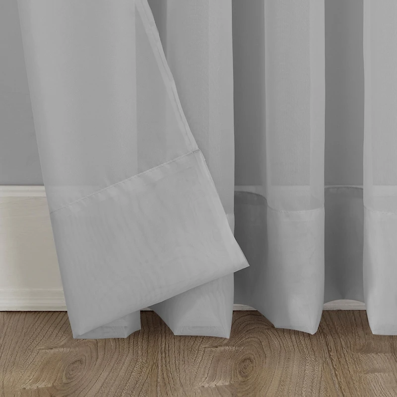 Sheer Voile Grommet Curtain Panel