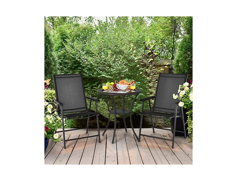 Slickblue 4-Pack Patio Folding Chairs Portable for Outdoor Camping