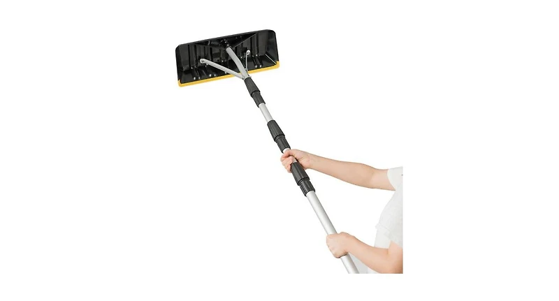 Slickblue 21FT Telescoping Snow Roof Rake Aluminum Tube Non-Slip Handle