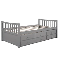 Simplie Fun Daybed With Trundle And Drawers, Twin