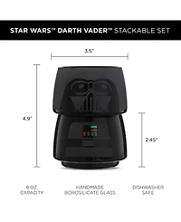 JoyJolt Star Wars Stackable Character Collection Darth Vader Stackable Glasses - 8 oz