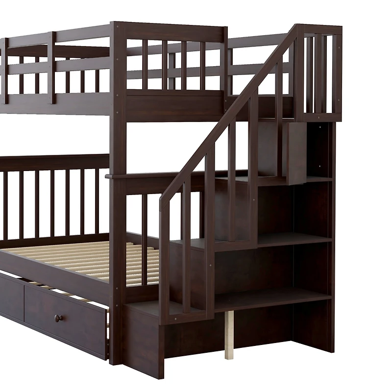 Streamdale Stairway Bunk Bed with Twin Trundle