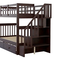 Streamdale Stairway Bunk Bed with Twin Trundle