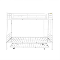 Streamdale Full Xl Over Queen Metal Bunk Bed With Trundle