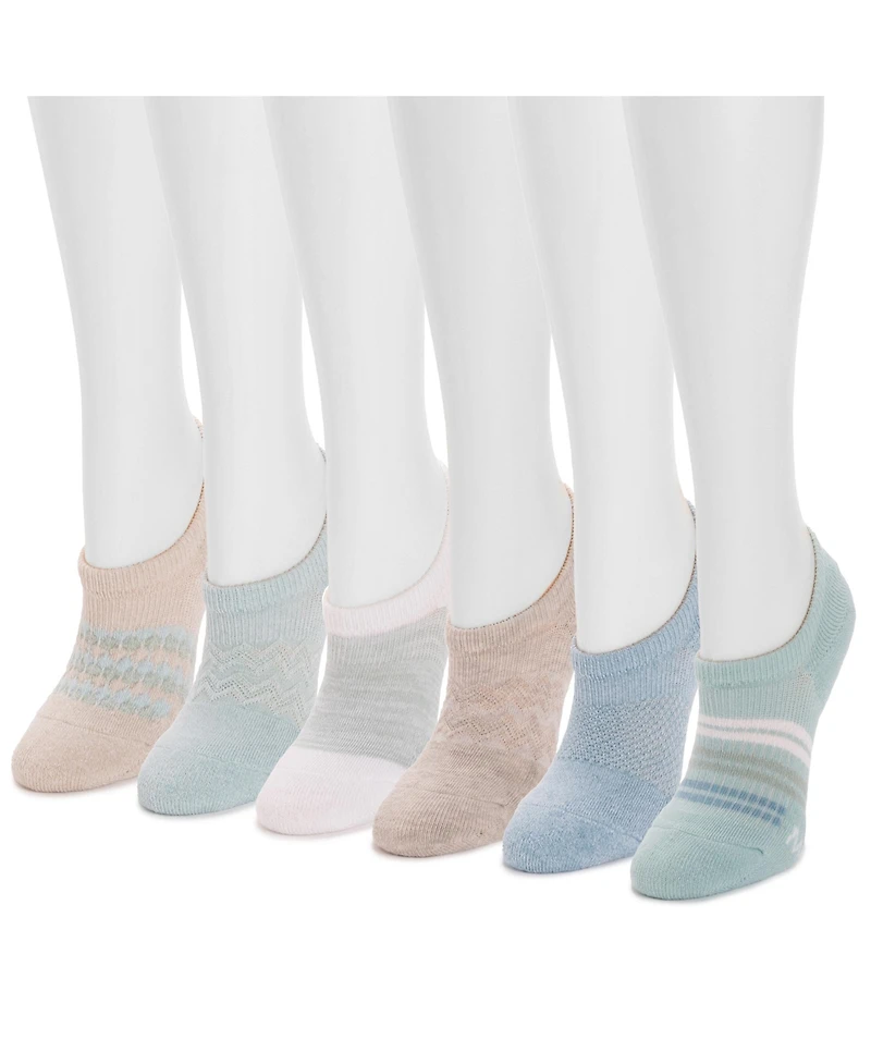 Muk Luks Women's 6 Pack No Show Socks