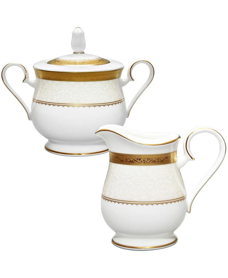 Noritake Odessa Gold Sugar Creamer Set