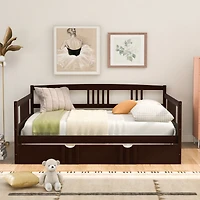 Streamdale Full Daybed Wood Bed With Twin Trundle