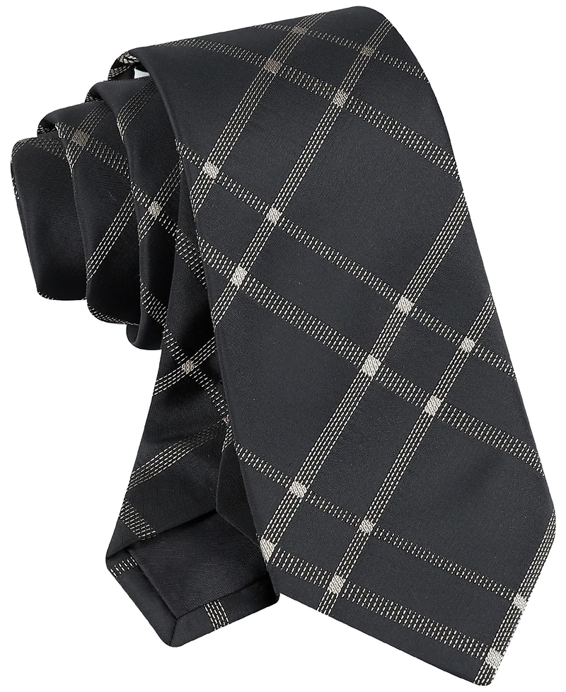 Calvin Klein Men's Stitch Plaid Tie