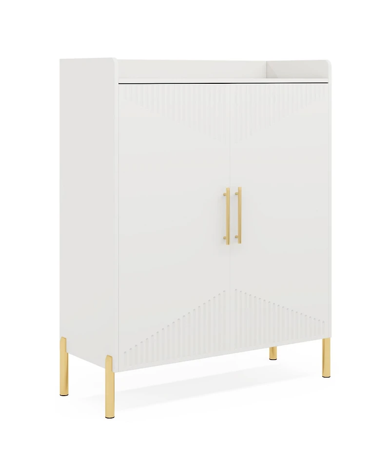 Tribesigns Large Shoe Cabinet, 30 Pairs Entryway Shoe Storage Cabinet with Doors and Shelves, 6-Tier Modern Shoes Rack Organizer for Hallway, Closet,
