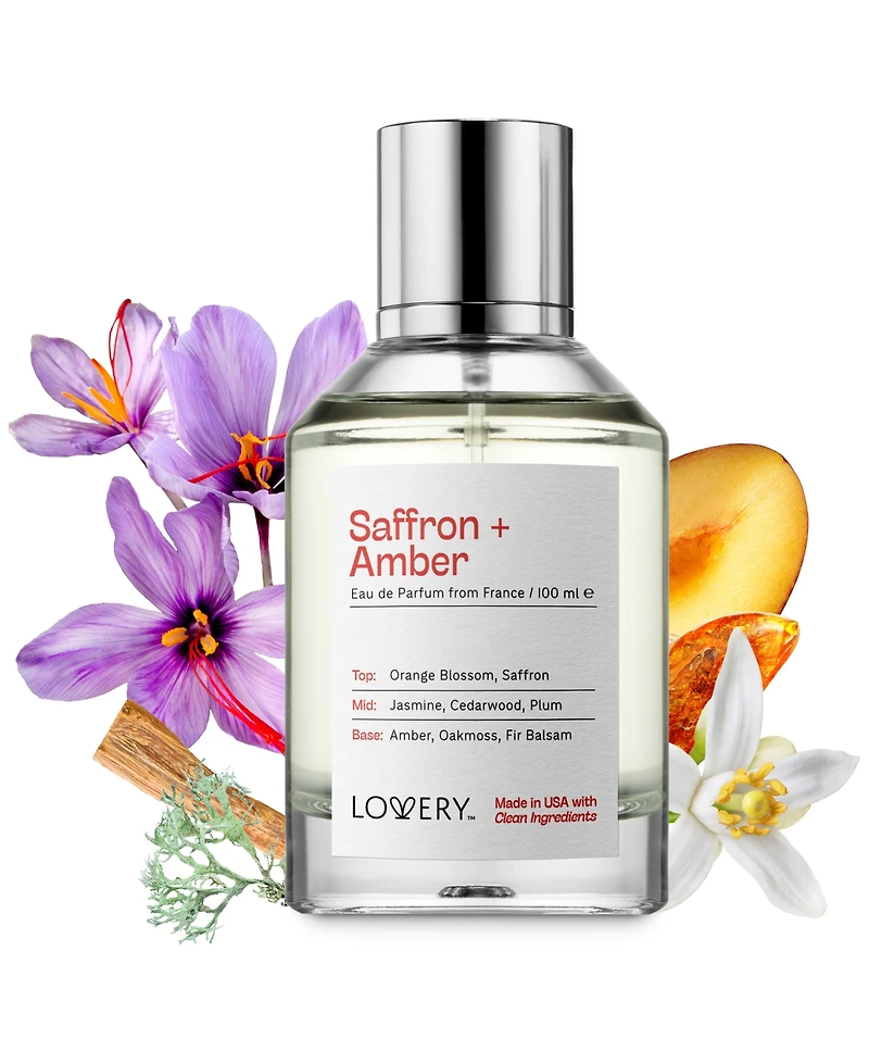Lovery Saffron + Amber Eau de Parfum, 3.4 oz.