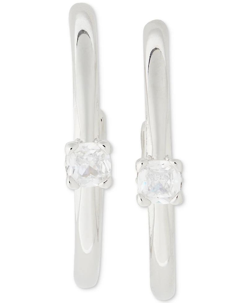 kate spade new york Little Luxuries Imitation Pearl Small Hoop Earrings, 1"