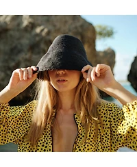 Brunna.co Naomi Jute Clochet Straw Hat in Black