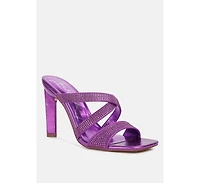 wapit rhinestone embellished straps sandals