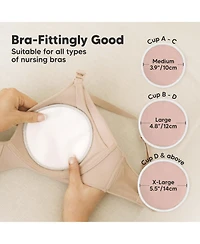 KeaBabies 14pk Soothe Reusable Nursing Pads for Breastfeeding, 4-Layers Organic Breast Pads, Washable Nipple