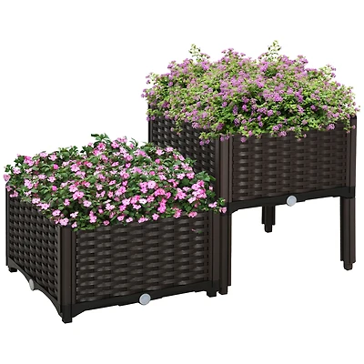 Versatile Modular Plastic Planters Customizable, Durable, and Raised