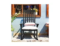 Slickblue Indoor Outdoor Wooden High Back Rocking Chair