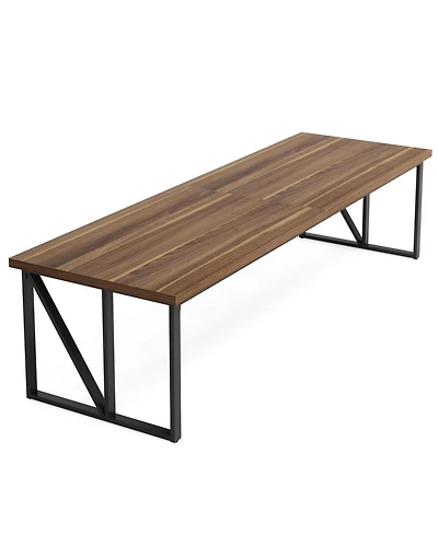 Tribesigns 6.5FT Conference Room Table: Large Rectangular Meeting Seminar Table for 6-8 People, Wood Long Training Table with Heavy-Duty Frame, Busine