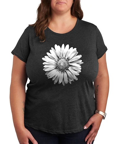 Hybrid Apparel White Daisy Plus Graphic T-Shirt