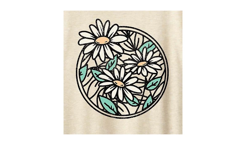Hybrid Apparel Wildflower Circle Plus Graphic T-Shirt