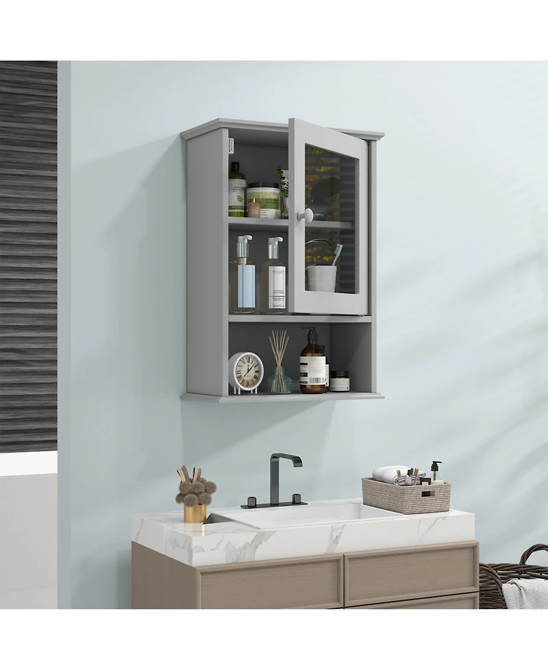 Sugift Bathroom Wall Mounted Adjustable Hanging Storage Medicine Cabinet