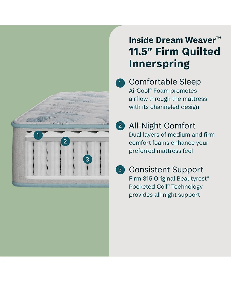 Beautyrest BeautySleep Dream Weaver 11.5" Firm Mattress