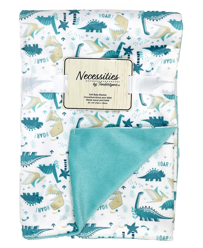 Tendertyme Baby Boys and Girls 2 Layer Minky Blanket