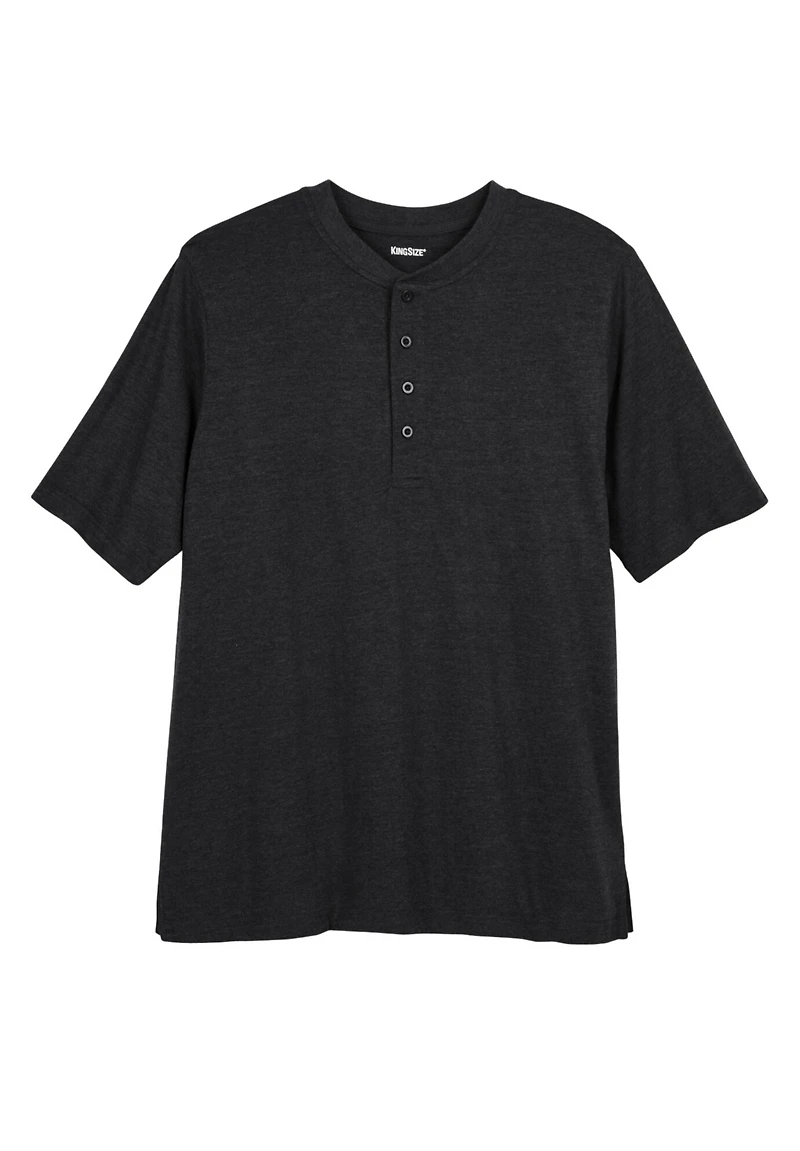 KingSize Big & Tall Shrink-Less Lightweight Henley T-Shirt