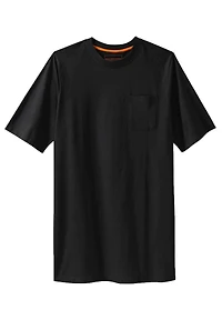 Boulder Creek Big & Tall by KingSize Heavyweight Longer-Length Pocket Crewneck T-Shirt