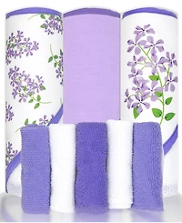 Tendertyme Baby Boys and Girls 8 Piece Hooded Bath Towel Wash Cloth Set