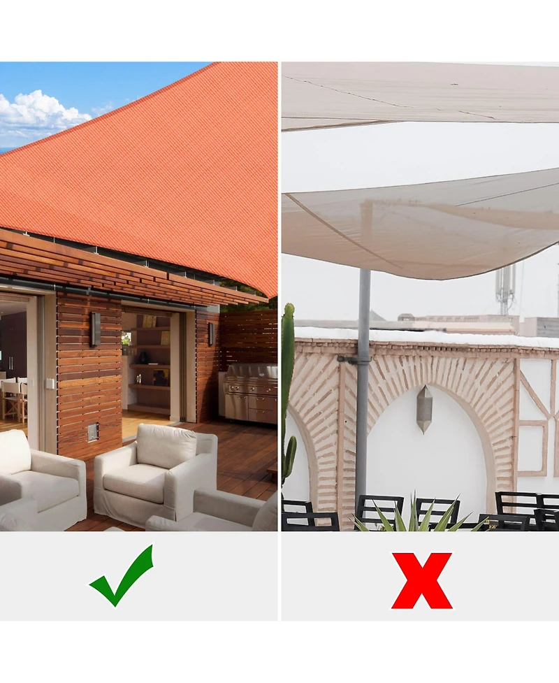 13x10 Ft 97% Uv Block Rectangle Sun Shade Sail Canopy Cover Net Outdoor Pool