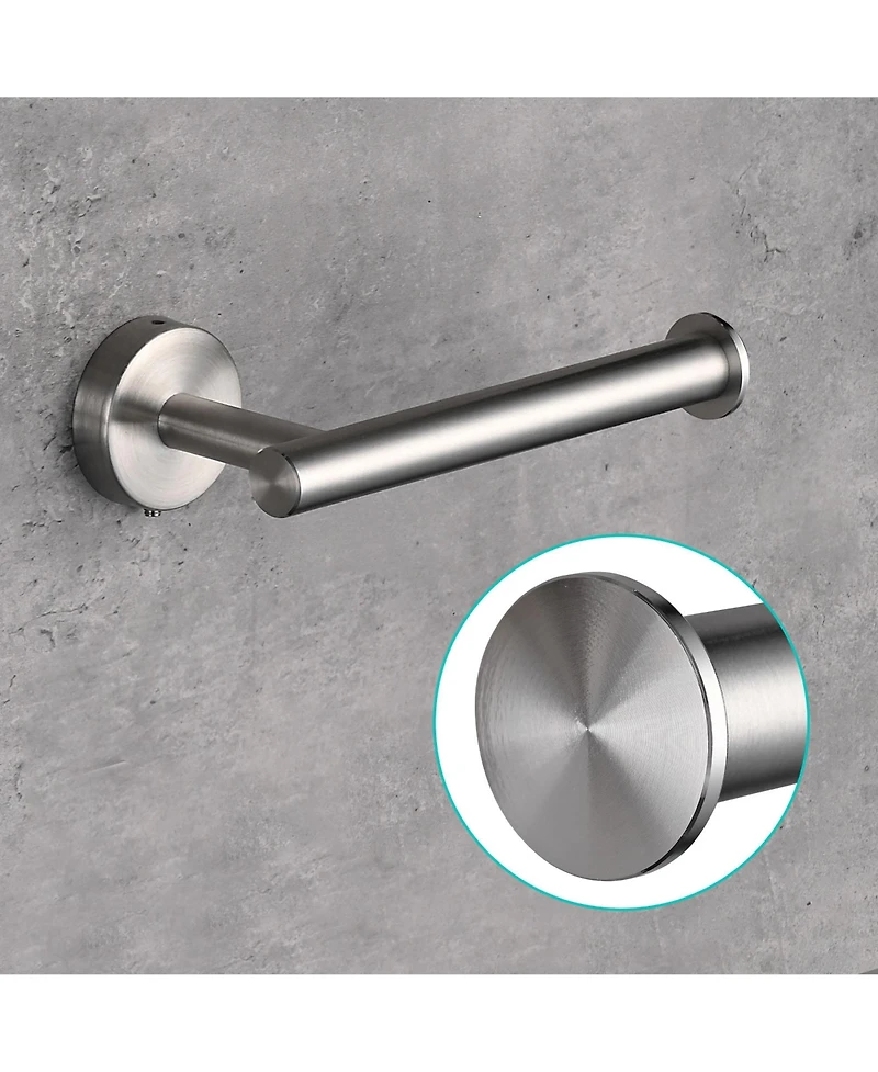 Aquaterior 5-Piece Bathroom Hardware Set Wall Mount Towel Bar Toilet Paper Holder Robe Hook
