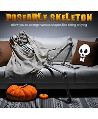 Yescom 65" Two Headed Skeleton Bone Life Size Prop Halloween Decor 2 Pack