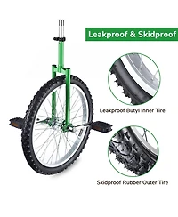 Yescom 20 In Wheel Outdoor Unicycle Leakproof Butyl Tire Circus Bike Balance Training for Adults Teenagers Kids