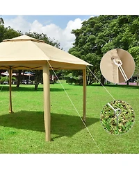 Yescom 11x11ft Pop-Up Gazebo Tent with Mesh Sidewall Canopy Shelter Outdoor Home Patio