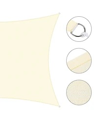 2 Pack 13x10 Ft 97% Uv Block Rectangle Sun Shade Sail Hdpe Canopy Cover Net Lawn