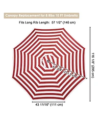 10 Ft Patio Umbrella Replacement Canopy Market Table Top Sunshade Cover Market