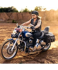 Ahr German Style Half Face Motorcycle Helmet Dot Bike Chopper Cruiser Scooter