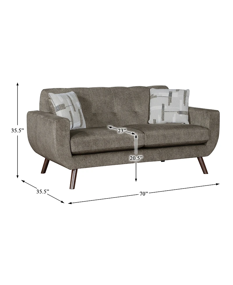 Homelegance White Label Lafael 70" Love Seat